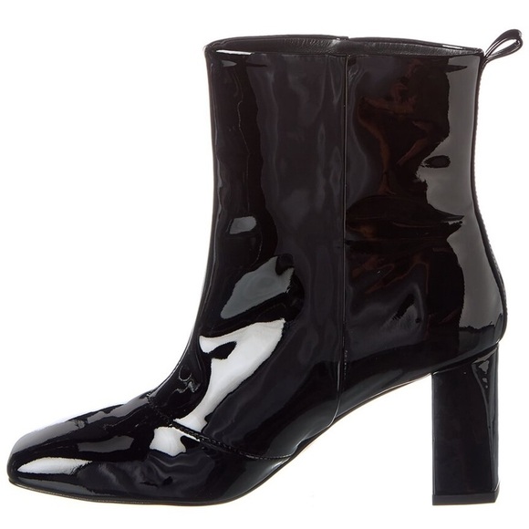 Good American Square Toe Bootie in Black Patent 8.5 - Picture 4 of 12